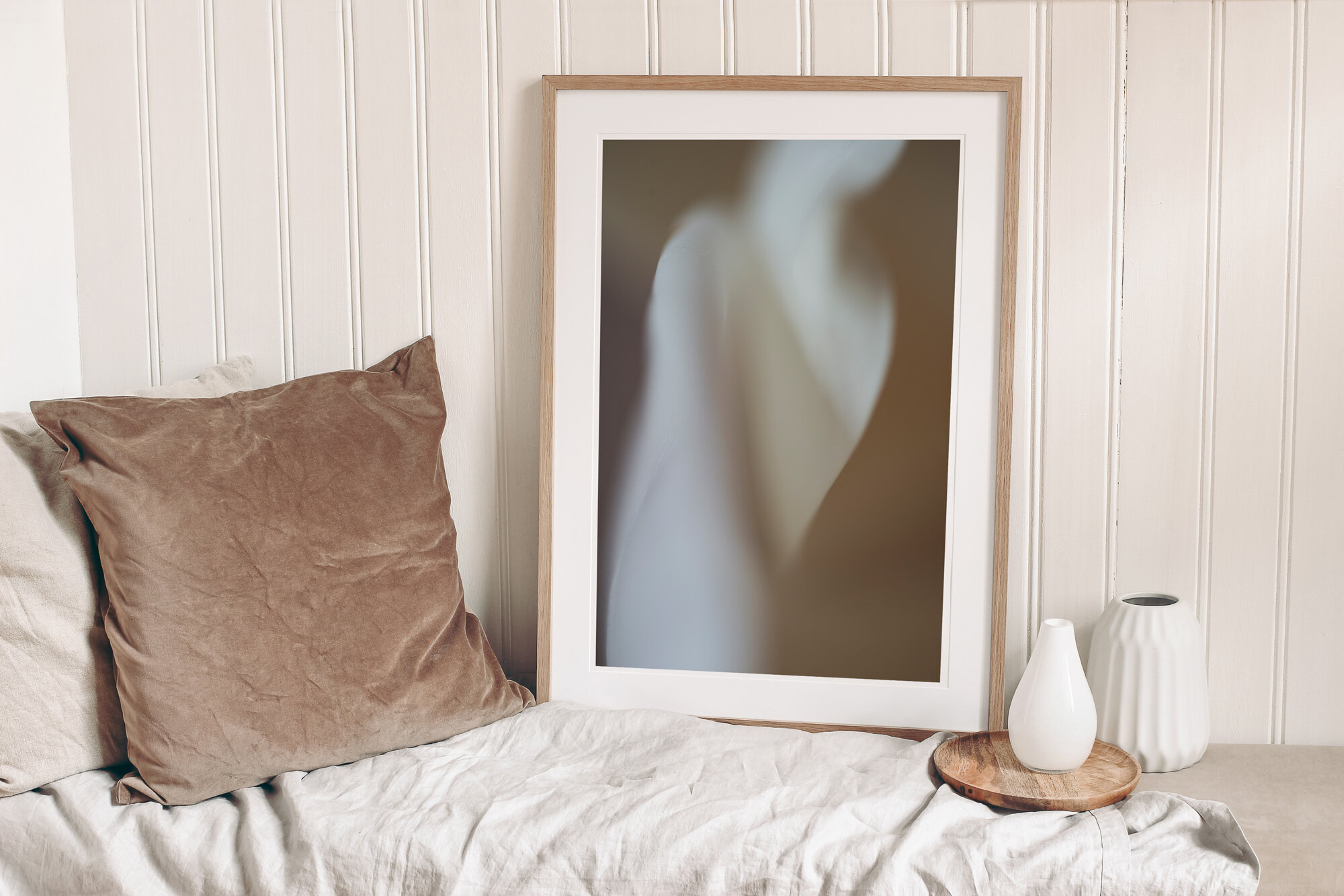 White aesthetic Neutral home decor, The Maiden fine art print Kiki-Sunshine.com